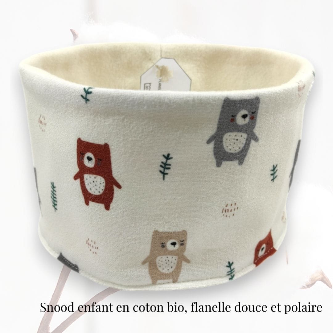 au-bonheur-de-petite-fleur-snood-enfant-bio-ours-18-24-mois image 3