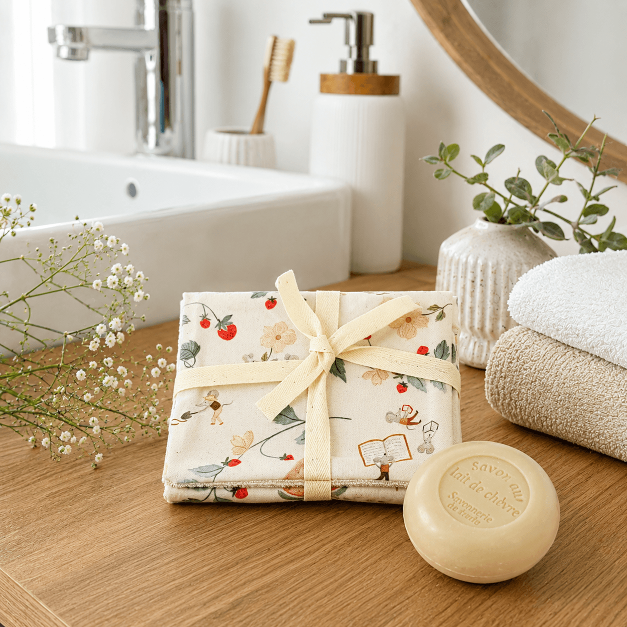 au-bonheur-de-petite-fleur-pochette-savon-jour-de-r-colte-coton-bio image 1