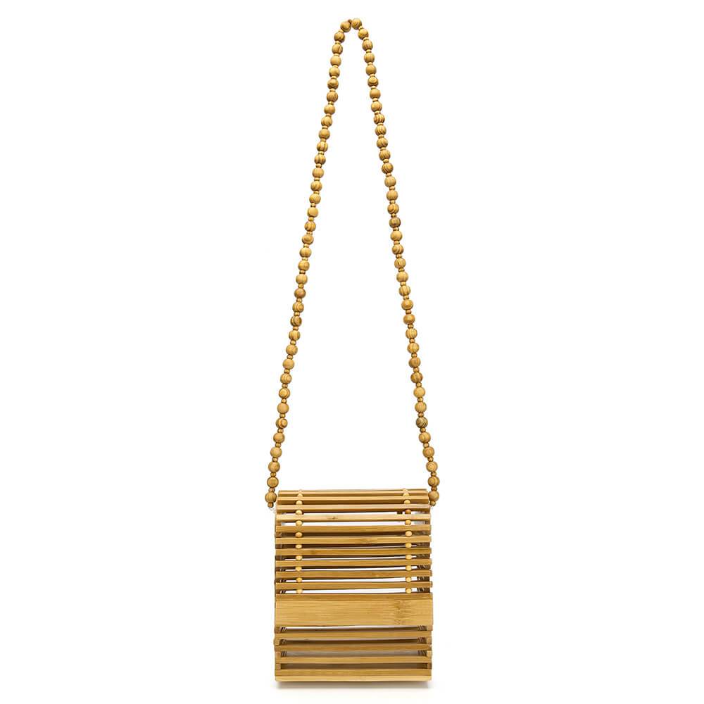 hilloo-sac-coffre-bambou-naturel-bandouli-re-perle image 4