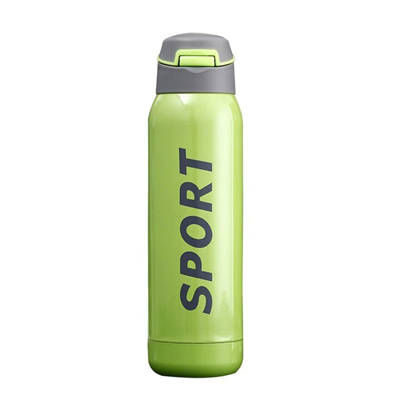hilloo-gourde-inox-sport-isotherme-500ml-vert-gris image 1