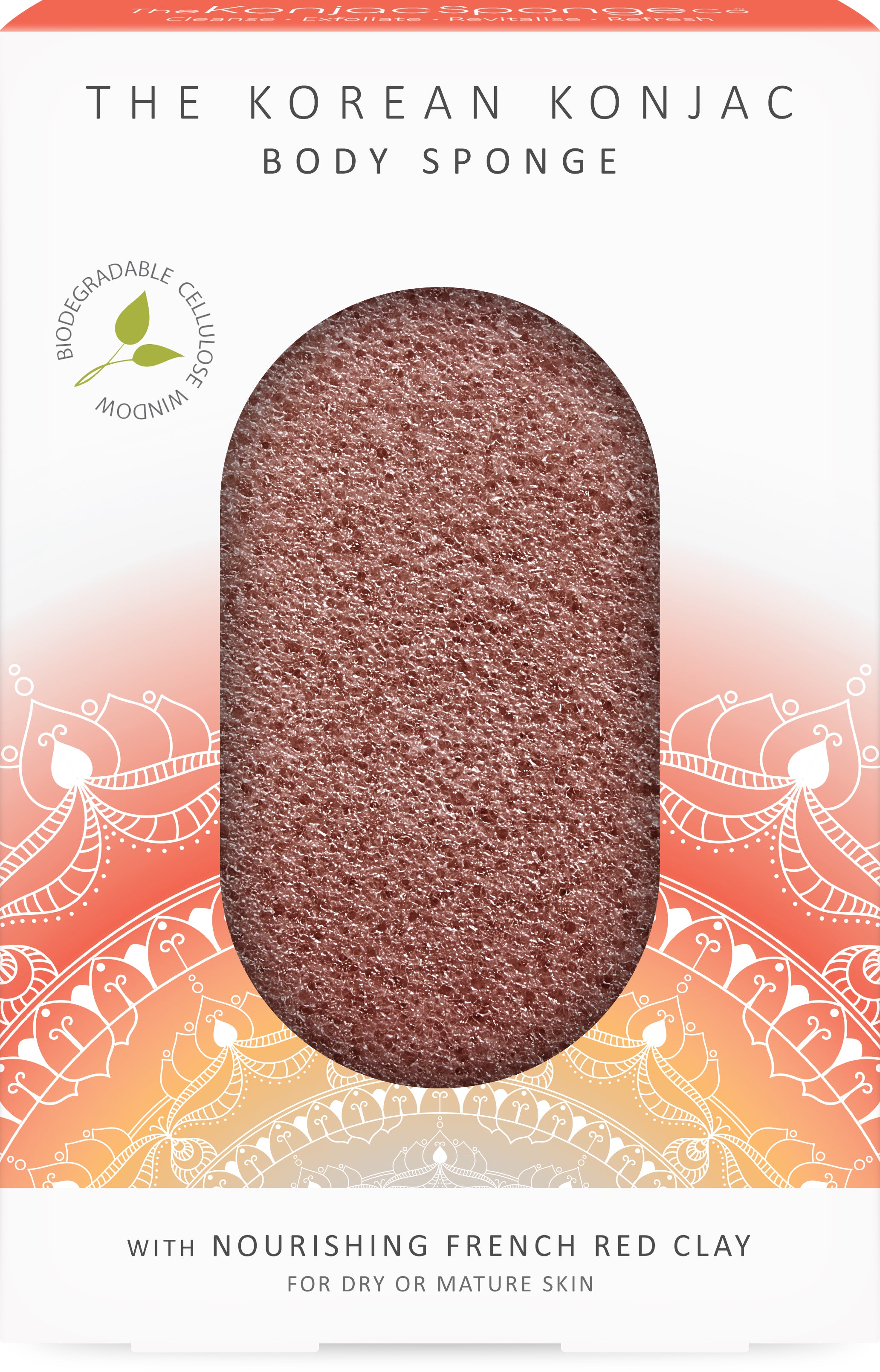 konjac-sponge-company-mandala-ponge-corps-argile-rouge image 1
