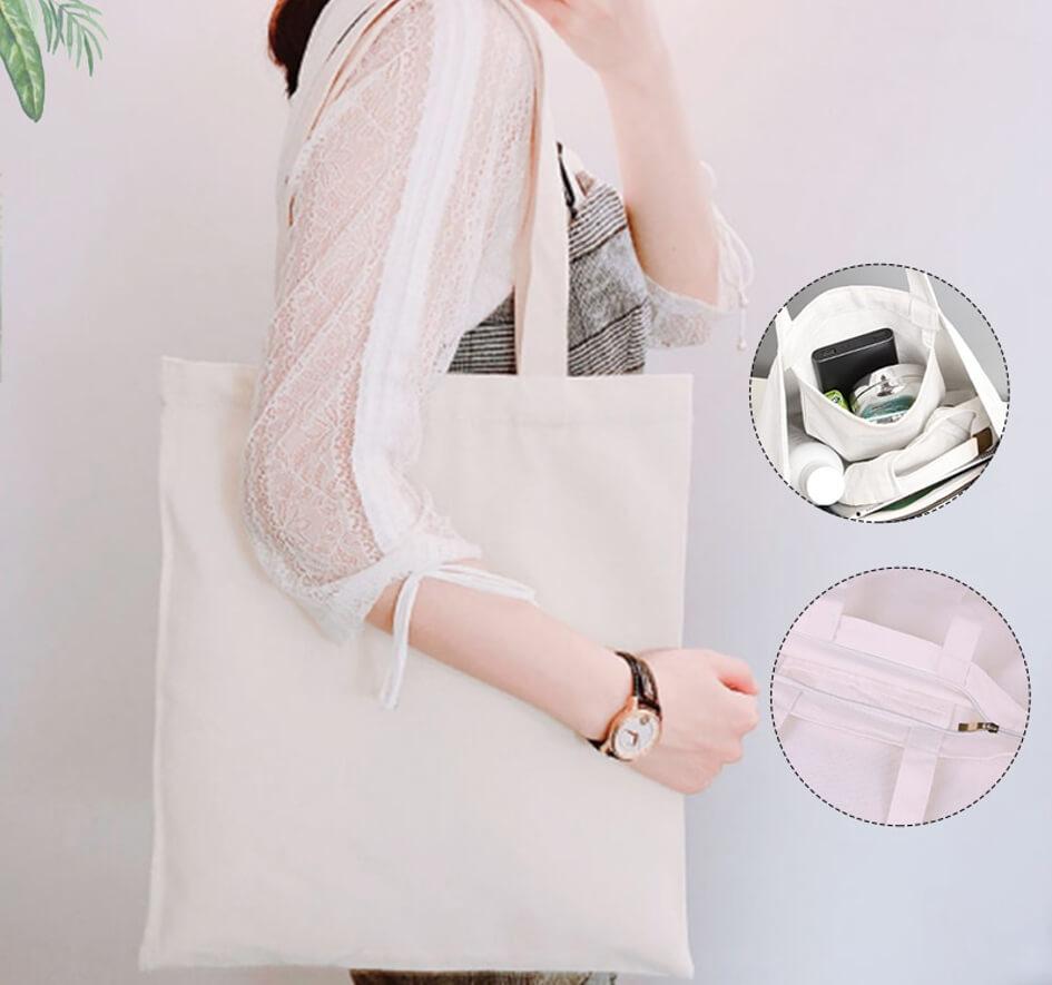 hilloo-sacs-r-utilisables-sac-tissu-blanc-coton image 4