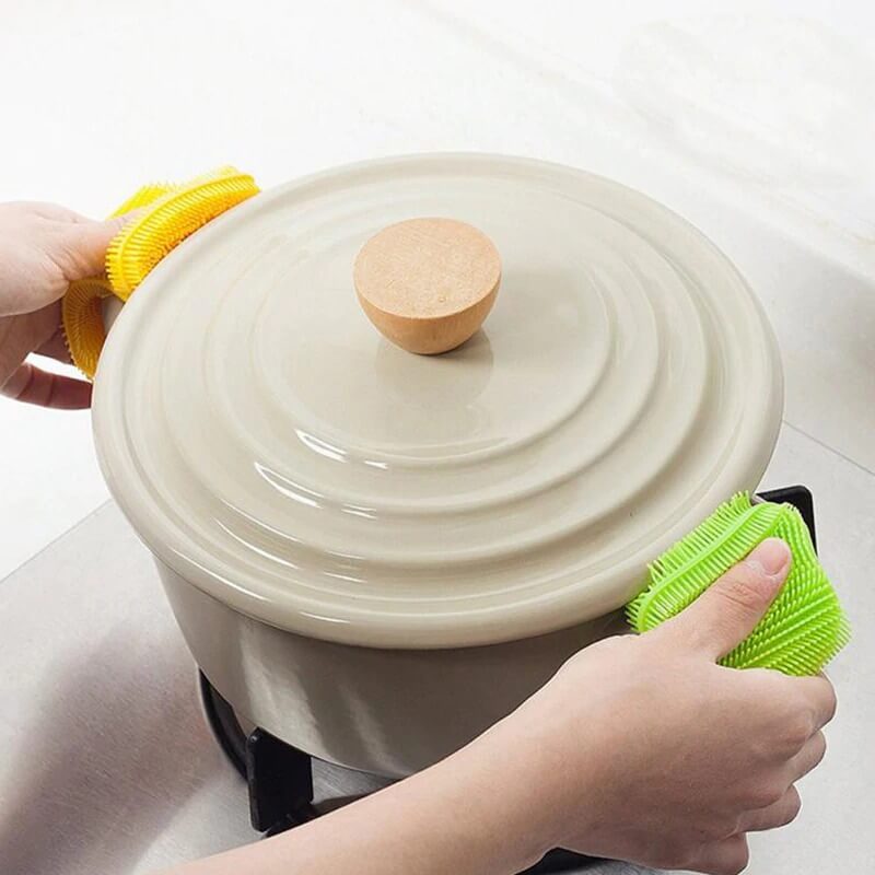 hilloo-ponges-vaisselle-cologiques-ponge-silicone-verte image 3