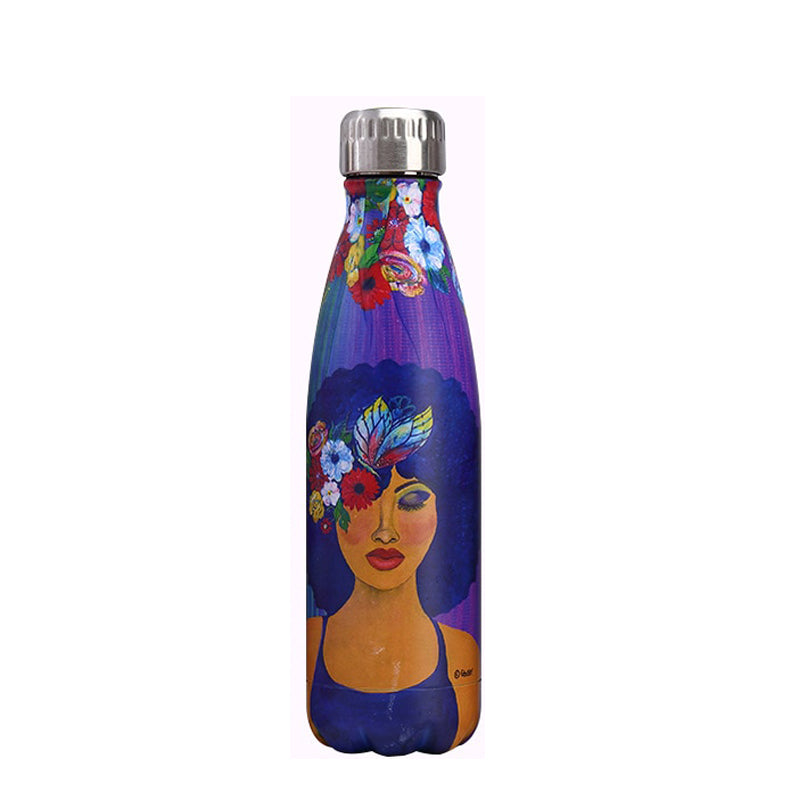 hilloo-bouteille-inox-isotherme-visage-m-tisse-500ml-12h-24h image 1