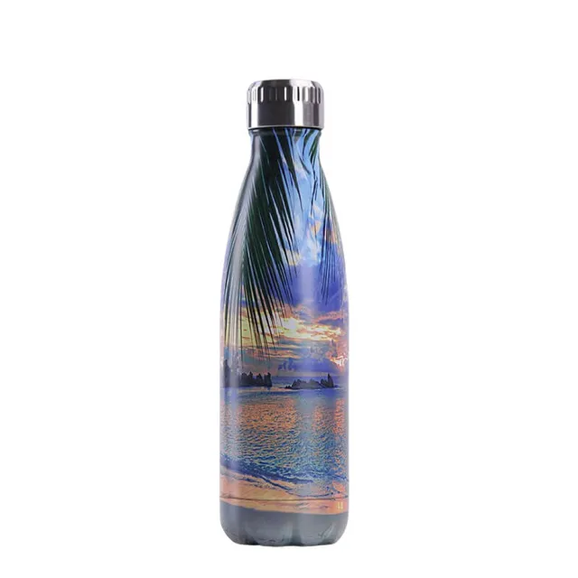 hilloo-bord-de-mer-bouteille-inox-isotherme-500ml-sans-bpa image 1