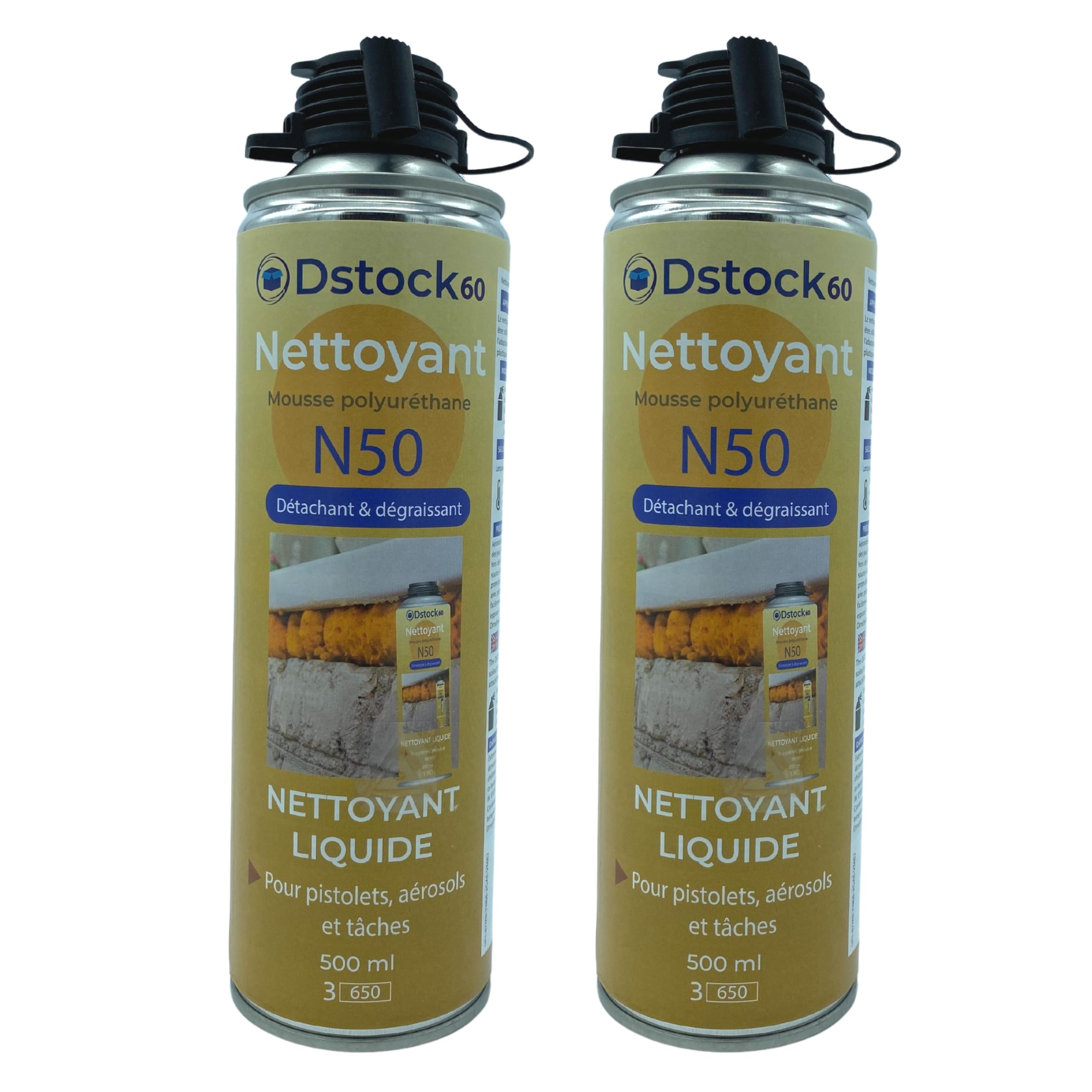dstock60-nettoyant-mousse-expansive-pu-500-ml-lot-2-pistolet image 1