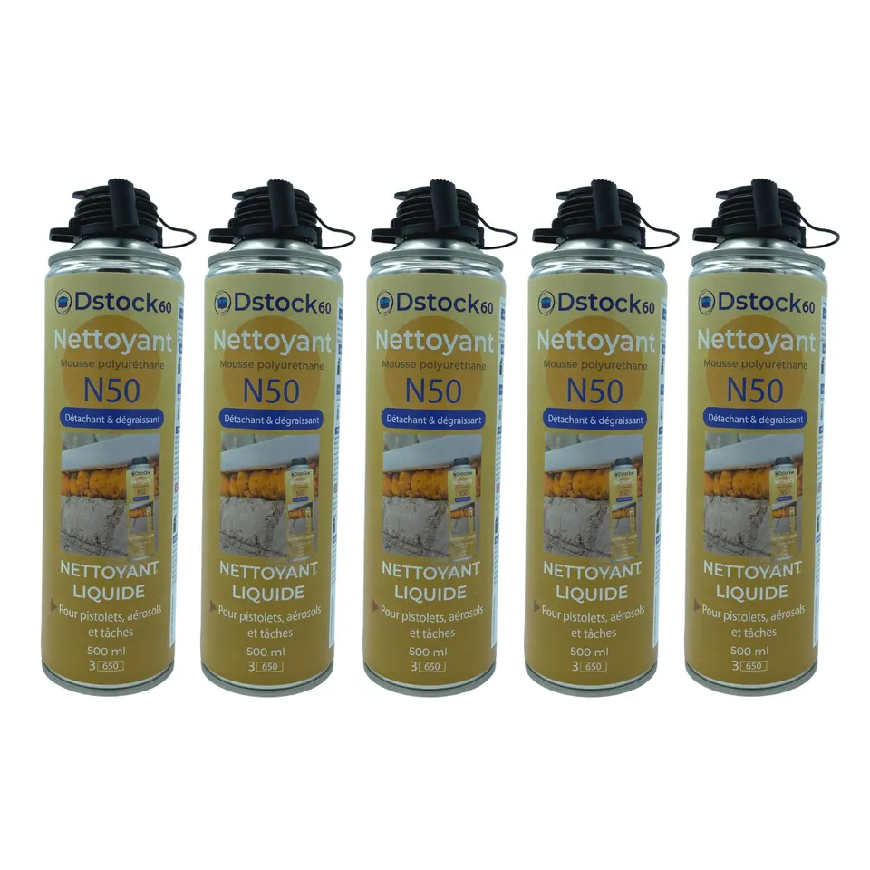 dstock60-lot-5-nettoyants-mousse-expansive-polyur-thane-500ml-pistolet image 1