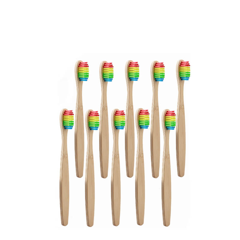 hilloo-brosses-dents-bambou-enfant-arc-en-ciel-10-pi-ces image 1