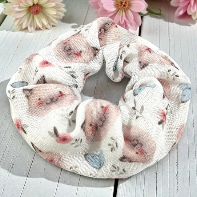 au-bonheur-de-petite-fleur-chouchou-coton-bio-gots-double-gaze-fait-main image 1