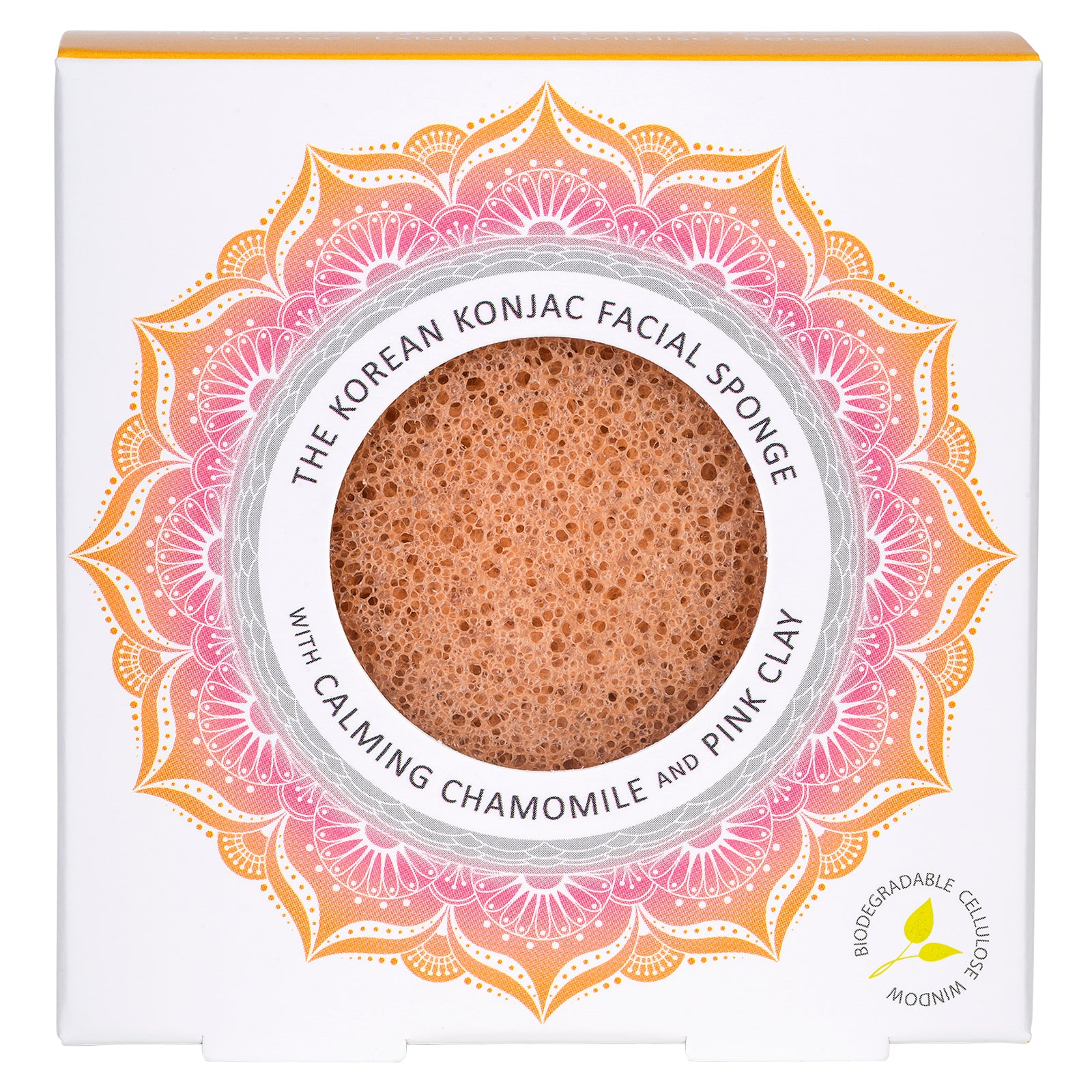 konjac-sponge-company-mandala-ponge-visage-camomille-argile-rose image 3