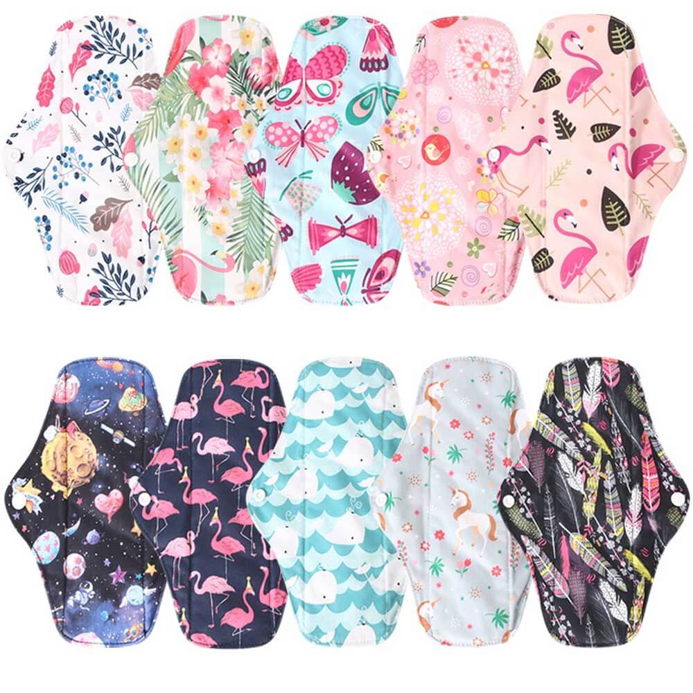 hilloo-serviette-hygi-nique-lavable-mix-lot-10-pi-ces image 2