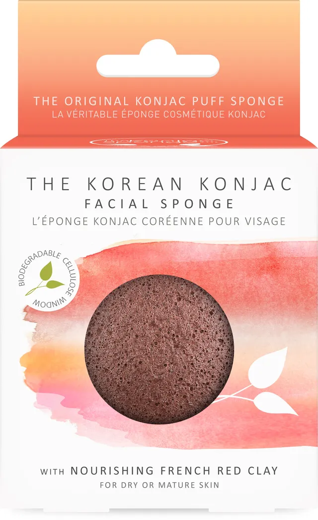 konjac-sponge-company-facial-sponges-ponge-visage-argile-rouge image 1