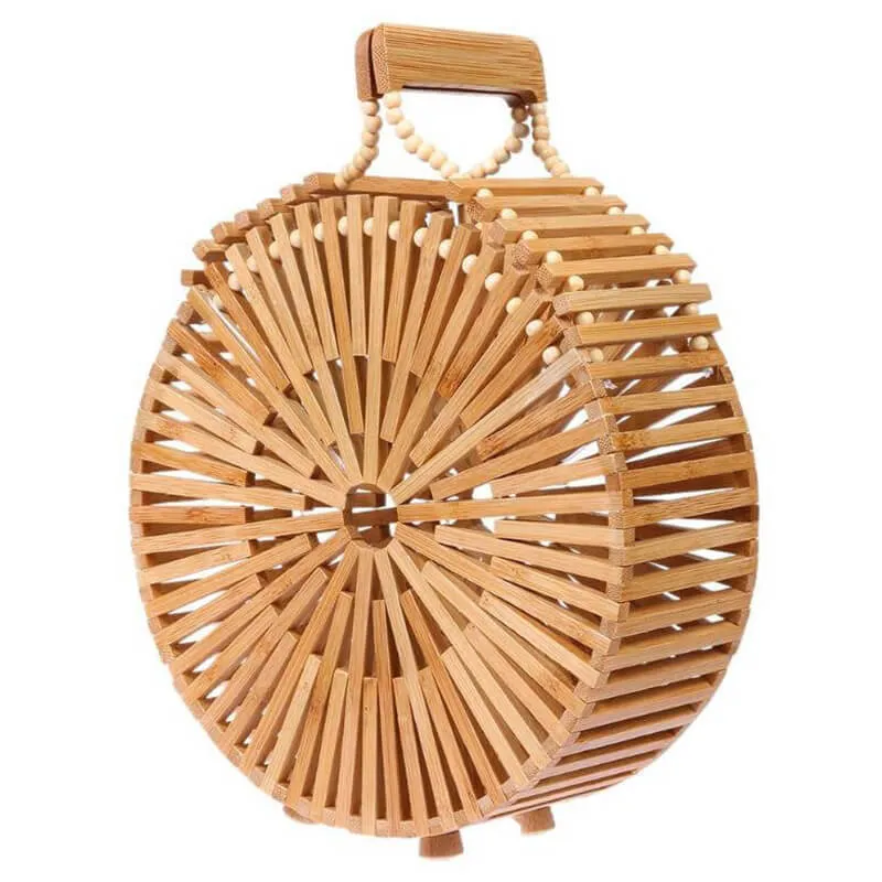 hilloo-sac-bambou-poign-es-longues-naturel-rond image 1