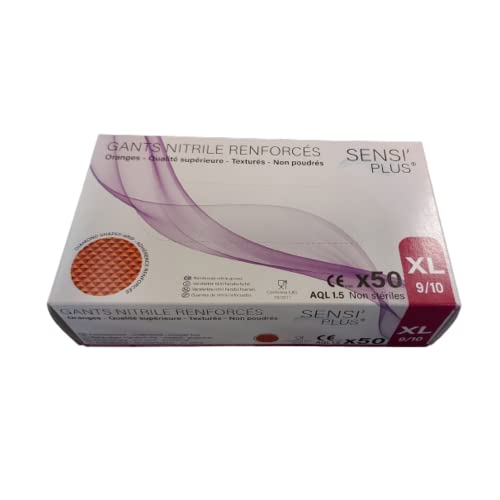 dstock60-sensi-plus-gants-nitrile-orange-xl-texture-diamant-50 image 8