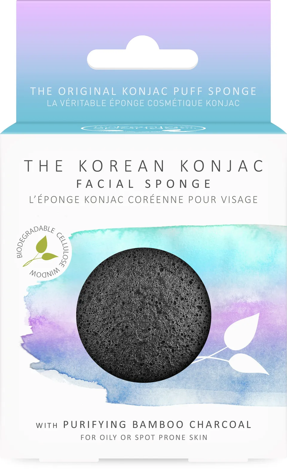 konjac-sponge-company-facial-ponge-visage-charbon-bambou image 1