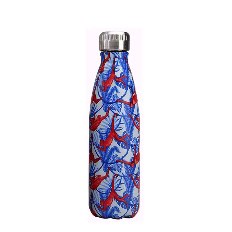 hilloo-singe-rouge-bouteille-inox-isotherme-500-ml image 1