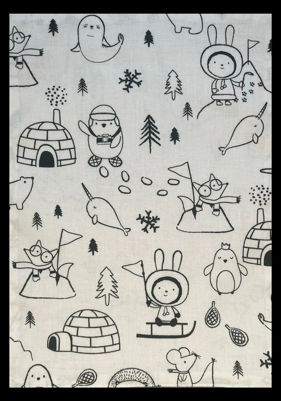 jane-couture-tissus-en-vente-coloriage-igloo-tissu-coton-150-cm image 1
