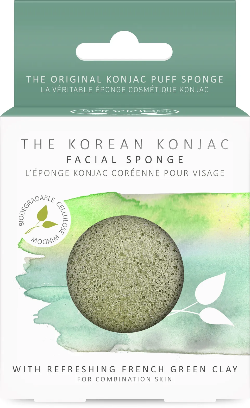 konjac-sponge-company-french-green-clay-ponge-visage-mixte image 1