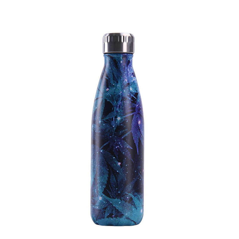 hilloo-bouteilles-inox-gourde-isotherme-feuilles-cannabis-500ml image 1