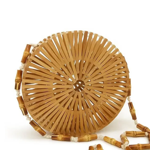 hilloo-sac-bandouli-re-sac-rond-bambou-naturel-taille-l image 1