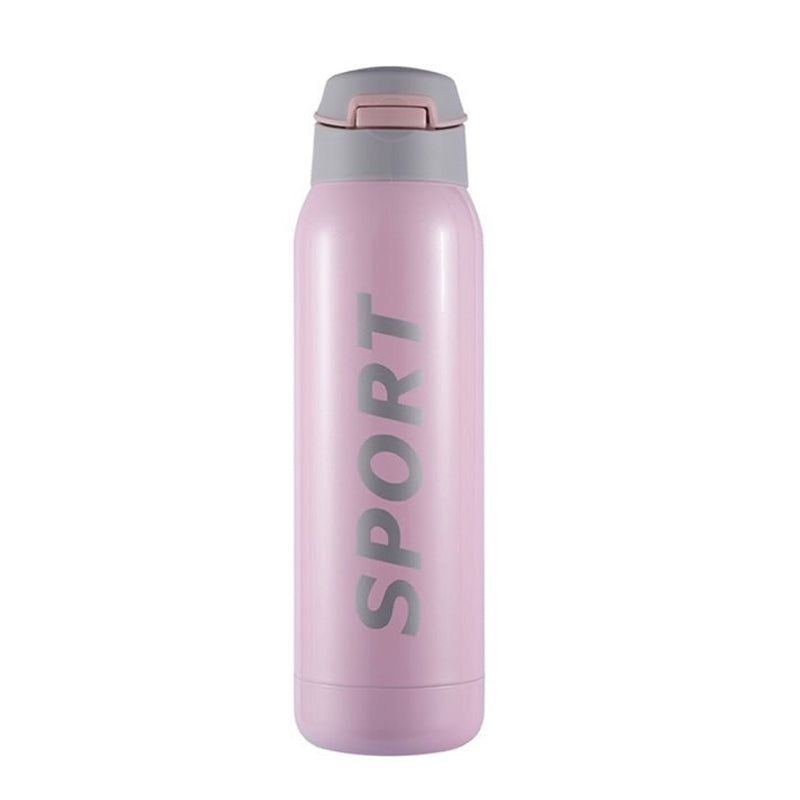 hilloo-sport-gourde-inox-isotherme-violet-gris-500-ml image 1