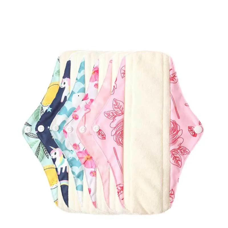 hilloo-serviettes-hygi-niques-lavables-flux-l-ger-lot-6-bambou image 1