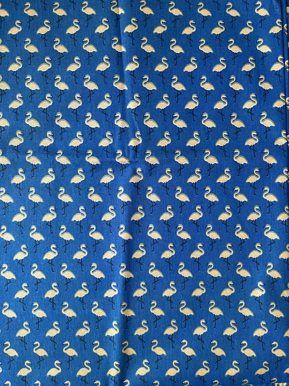 jane-couture-flamant-bleu-or-tissu-coton-oekotex-160-cm image 1