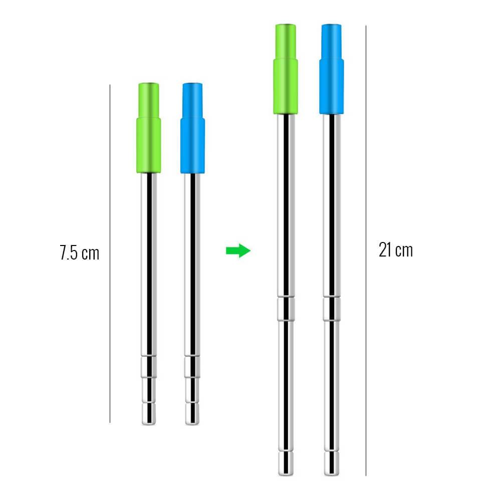hilloo-pailles-inox-r-tractable-vert-bleu-lot-2-tui-goupillon image 3