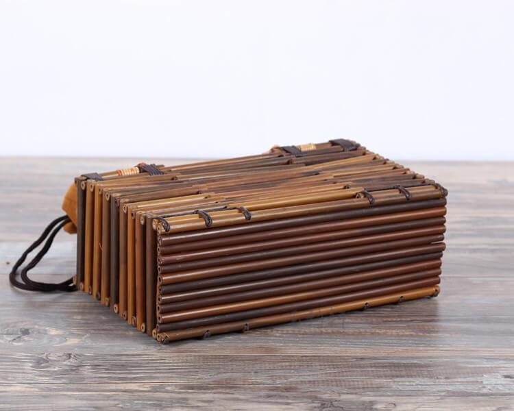 hilloo-sacs-bambou-vintage-sac-bambou-marron-fait-main image 3