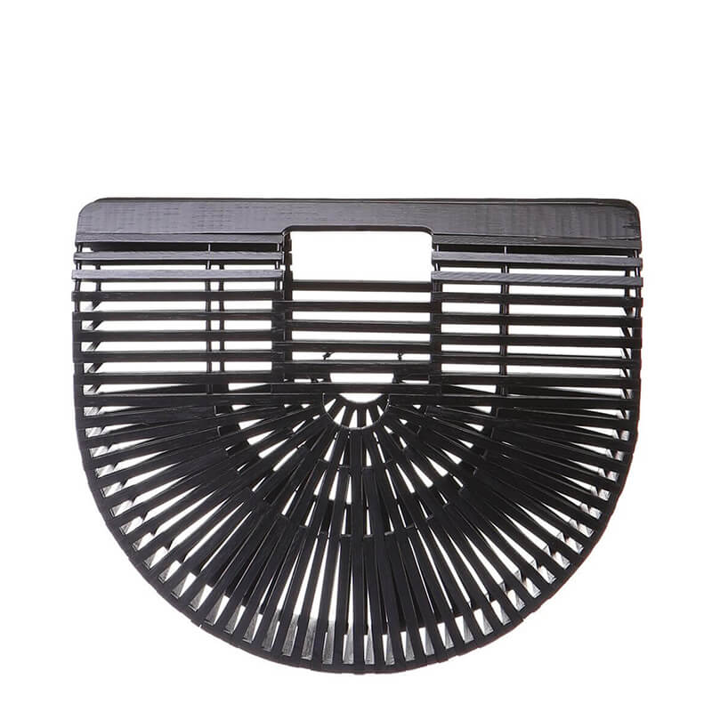 hilloo-sac-bambou-noir-main-taille-l-demi-lune image 1