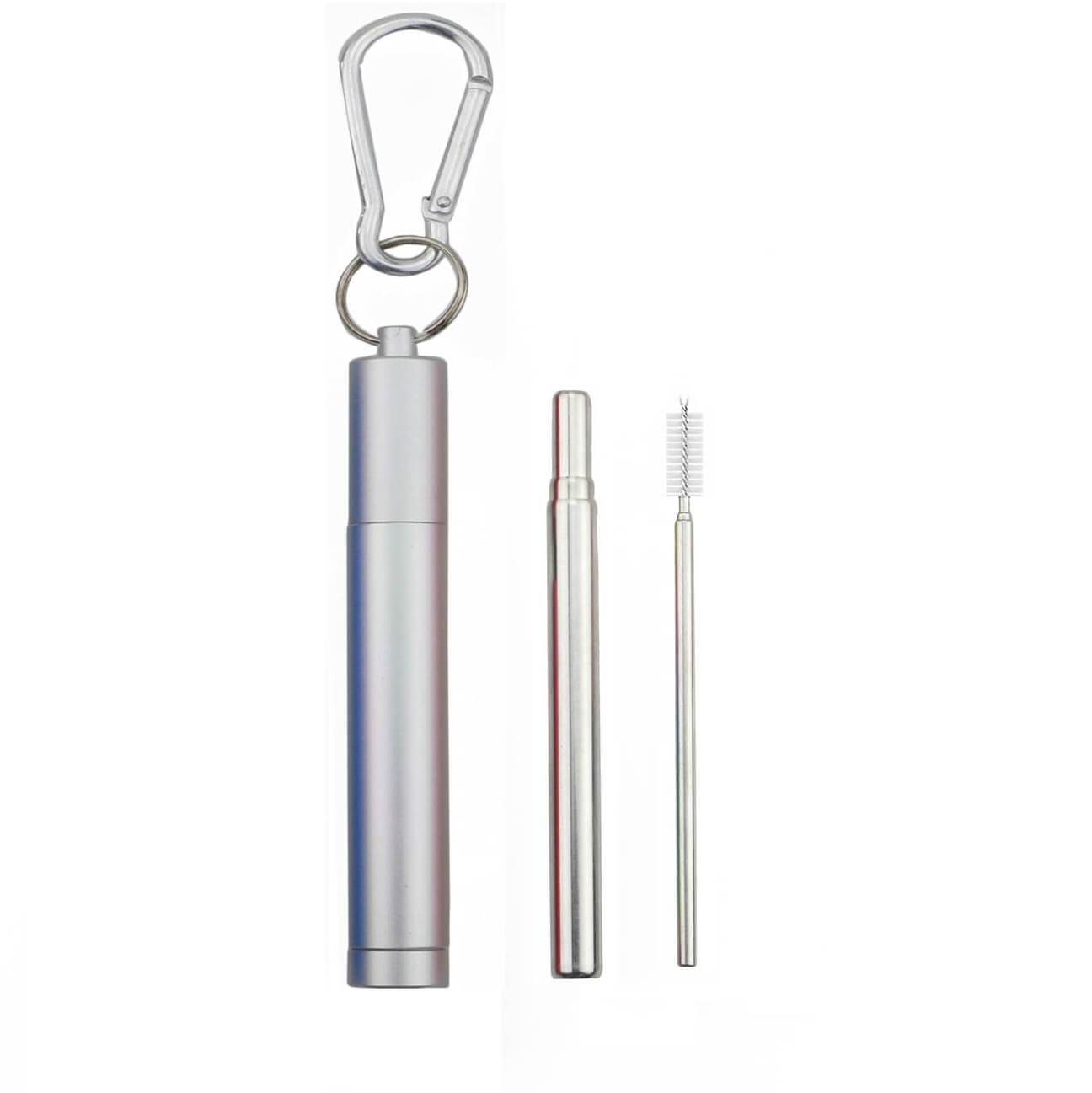 hilloo-paille-inox-r-tractable-tui-noir-paille-argent-goupillon image 4