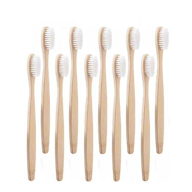 hilloo-brosses-dents-bambou-adulte-brosse-naturel-lot-10-multicolore image 1
