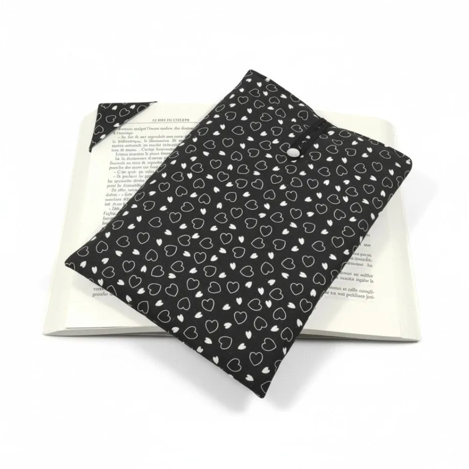 au-bonheur-de-petite-fleur-pochette-livre-coton-grand-format-noir-blanc image 1