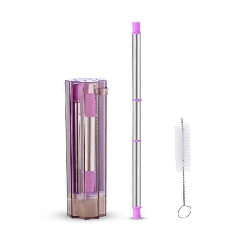 hilloo-paille-inox-boisson-chaude-bleue-21-cm-tui image 4