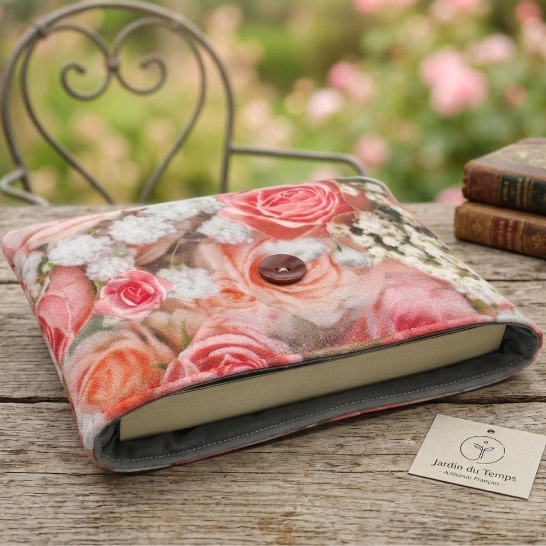 au-bonheur-de-petite-fleur-pochette-livre-poche-roses-oeko-tex-rembourr-e image 5