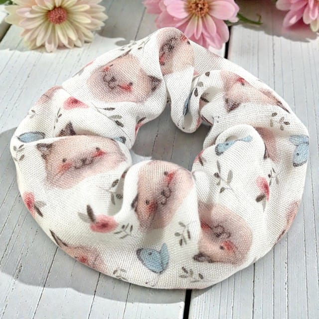 au-bonheur-de-petite-fleur-chouchou-coton-bio-gots-double-gaze-fait-main image 1