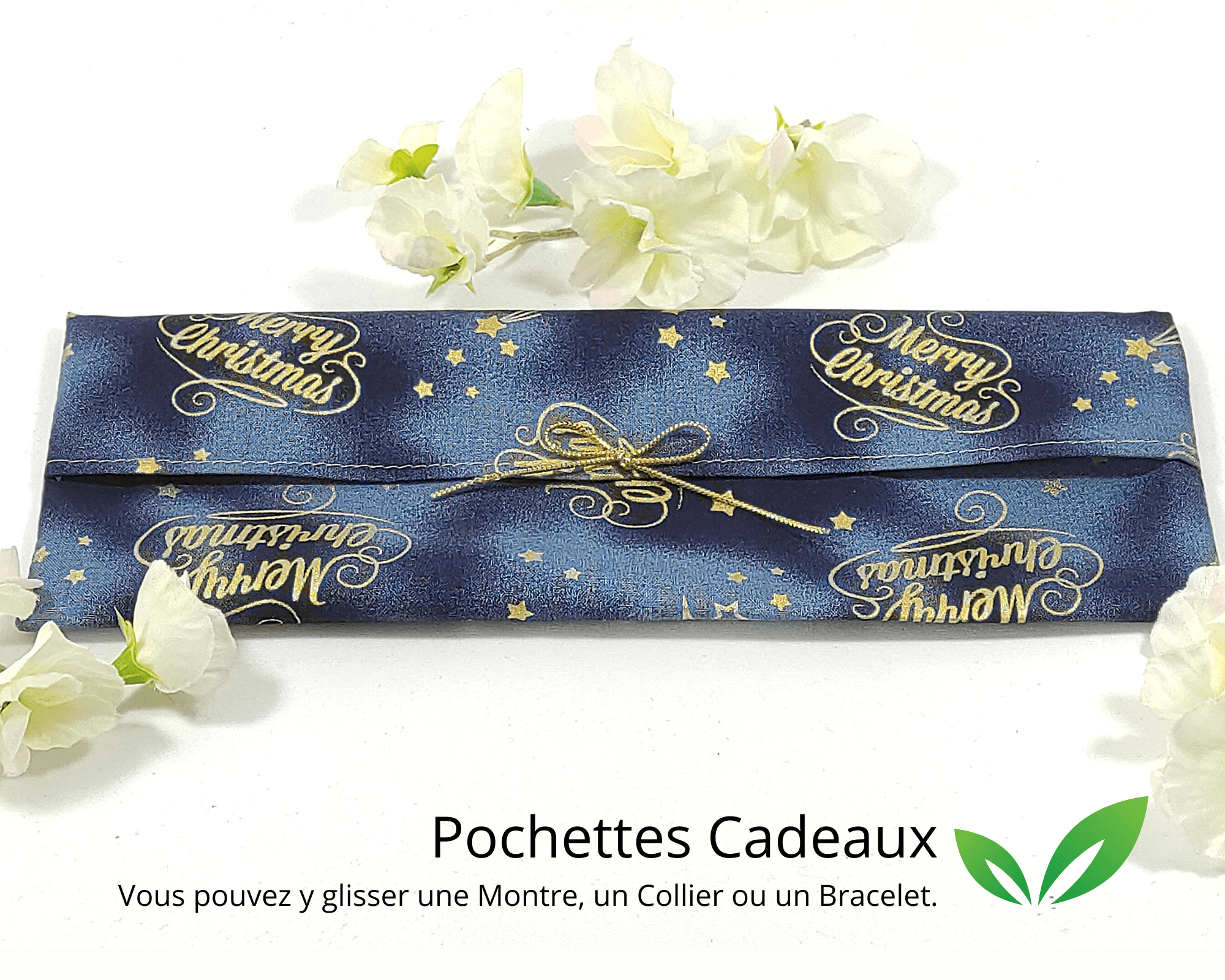 au-bonheur-de-petite-fleur-pochette-cadeau-no-l-bleue-merry-christmas-25x9-cm image 5